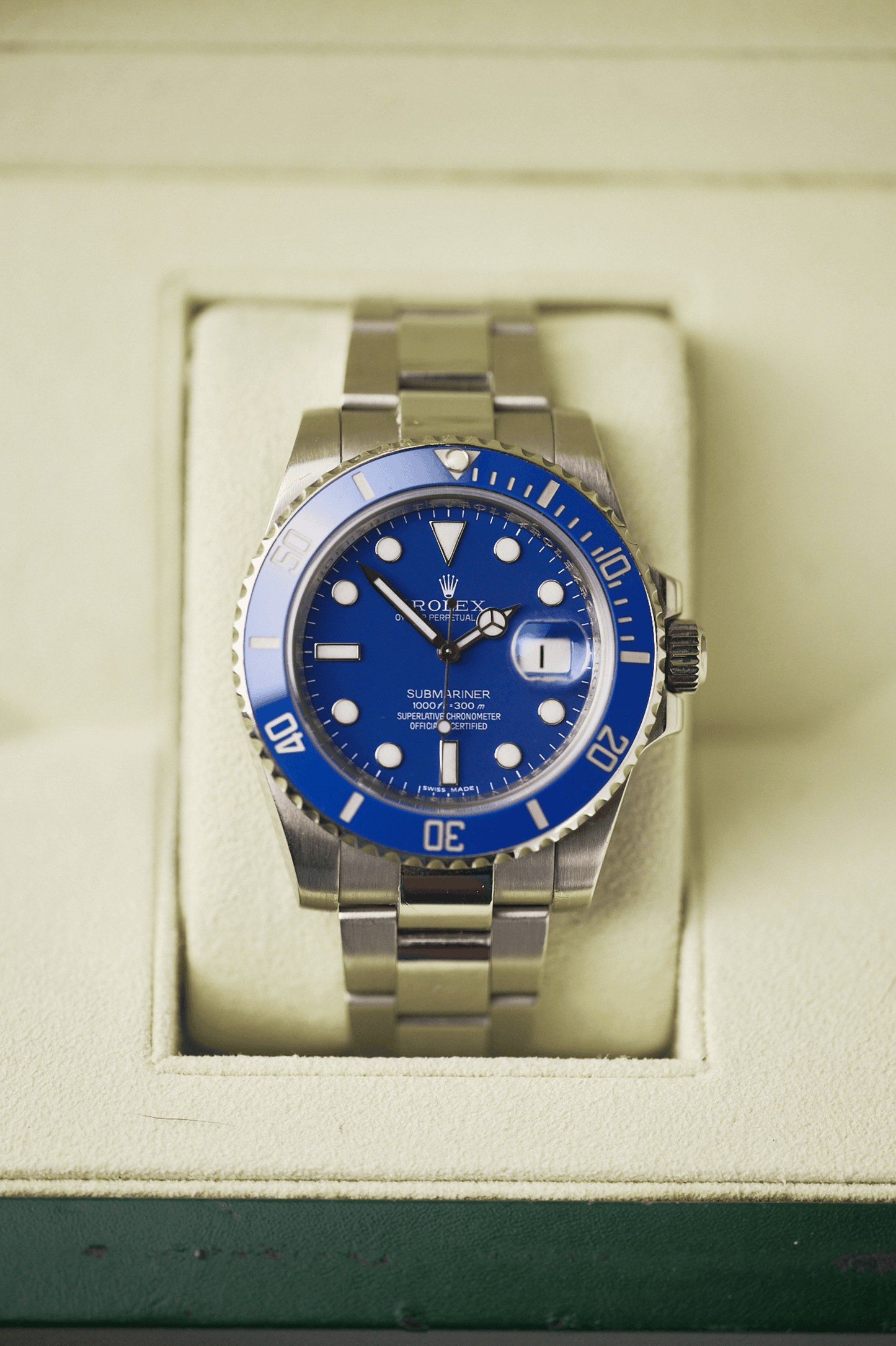 2016 Rolex Submariner Date 116619LB WG "Smurf"