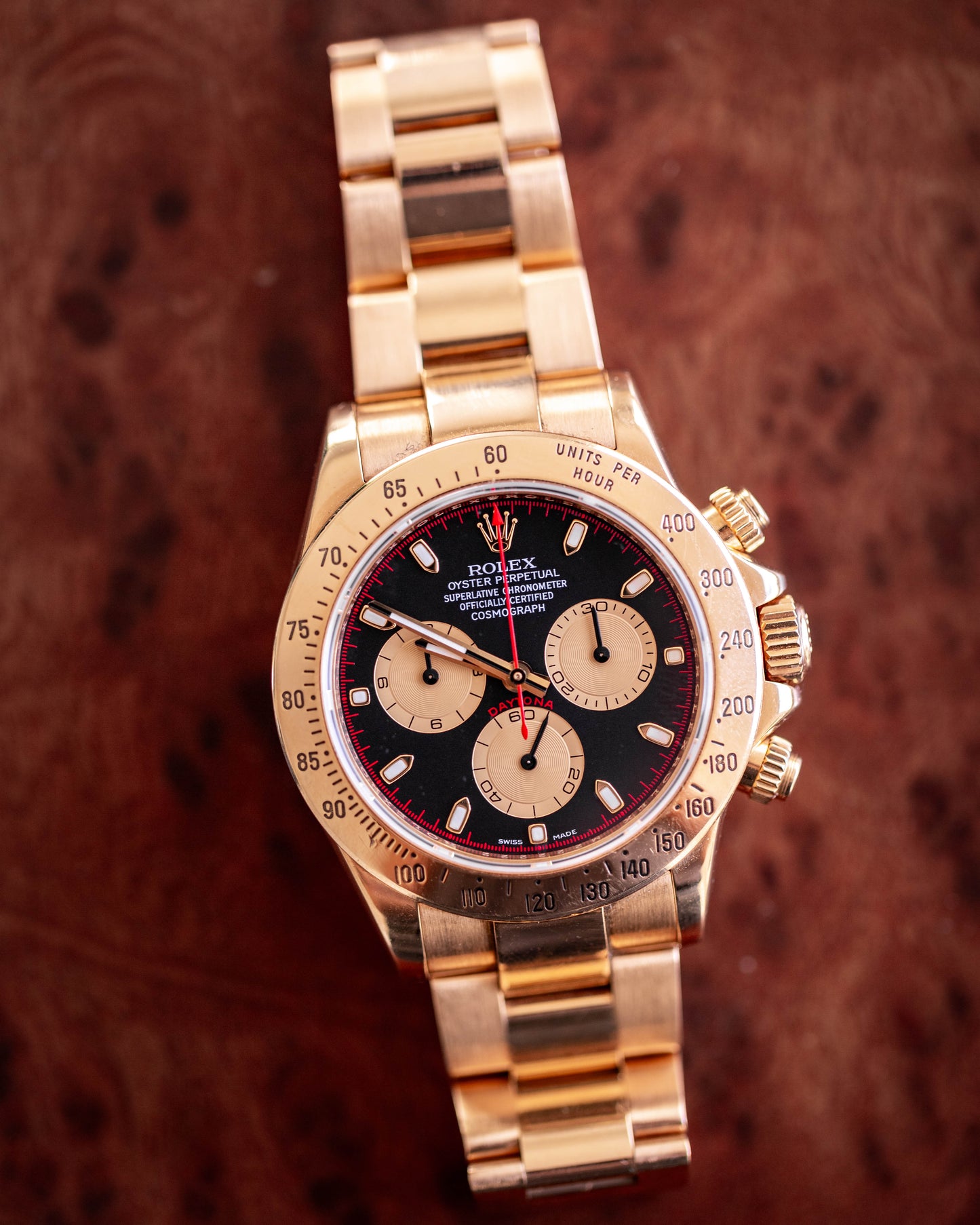 2008 Rolex Daytona yellow gold "Paul Newman" dial 116528